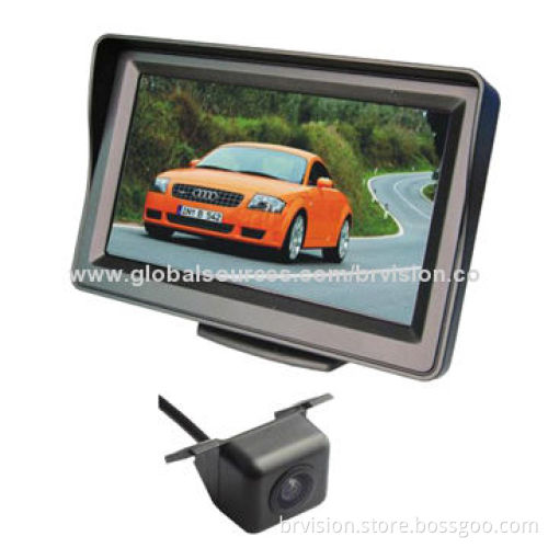 Car rear view system, 4.3" digital monitor with waterproof wide view angle camera